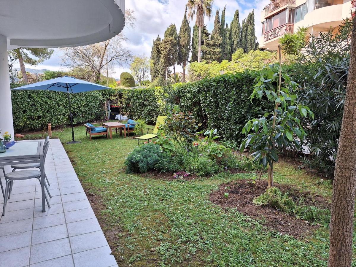 Charmant Appartement Residentiel Avec Terrasse, Jardin Privatif Et Piscine A Cannes Канны Экстерьер фото